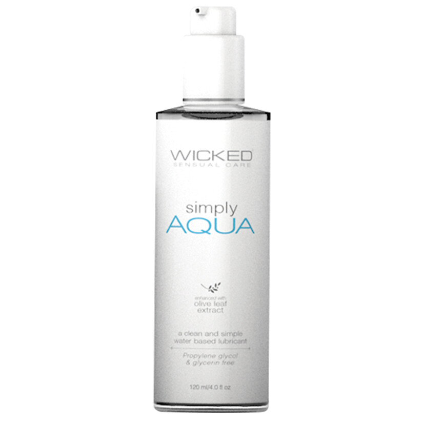 Wicked Simply Aqua Water-Based Personal Lubricant Lube 4oz