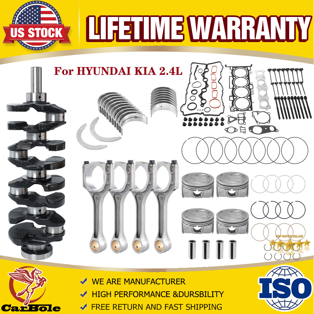 G4KJ 2.4L Engine Rebuild Overhaul Kit-Crankshaft/Pistons/Timings For HYUNDAI KIA