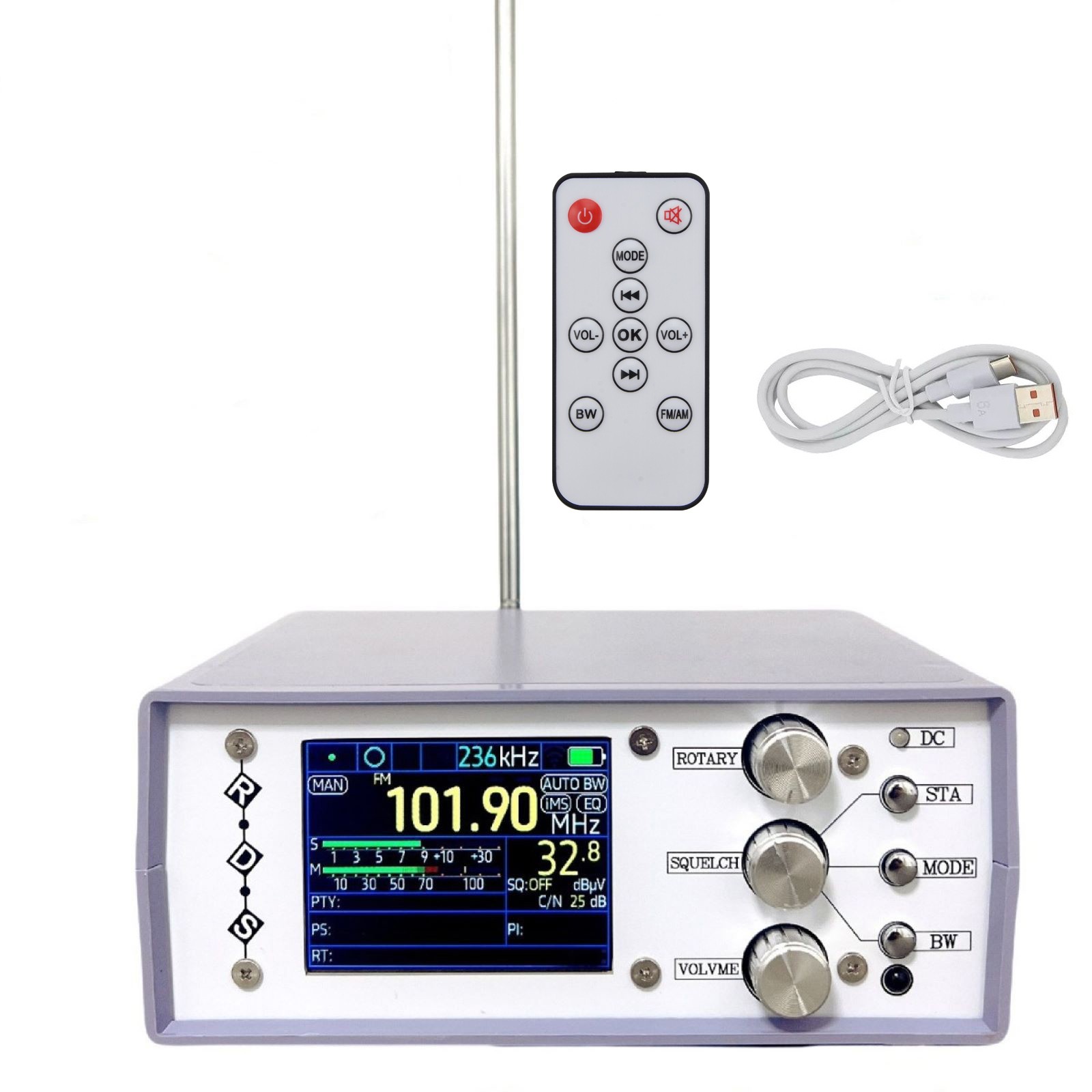 TEF6686 Desktop Radio DSP RDS AM FM LW MW SW Full Band Radio w/ Remote control