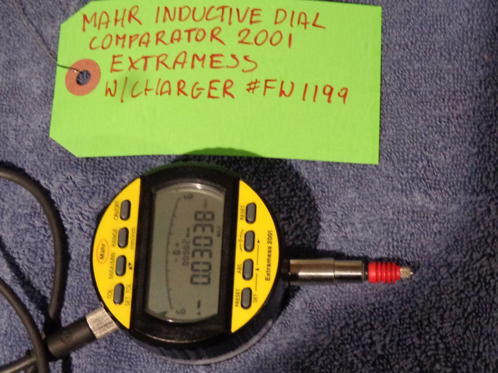MAHR INDUCTIVE DIAL COMPARATOR EXTRAMESS 2001 W/CHARGER #FW1199