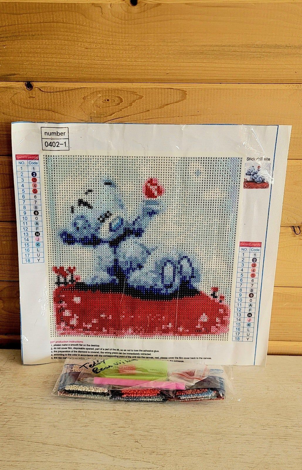 Crochet Embroidery Beads Teddy Bear Valentine Open Box