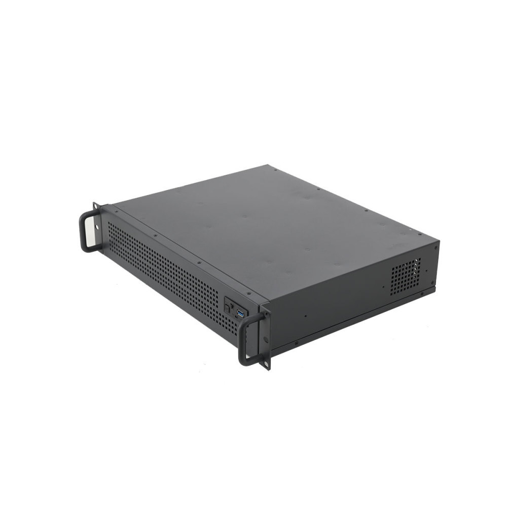 19" rack server housing 2U 2U black - only 38cm deep
