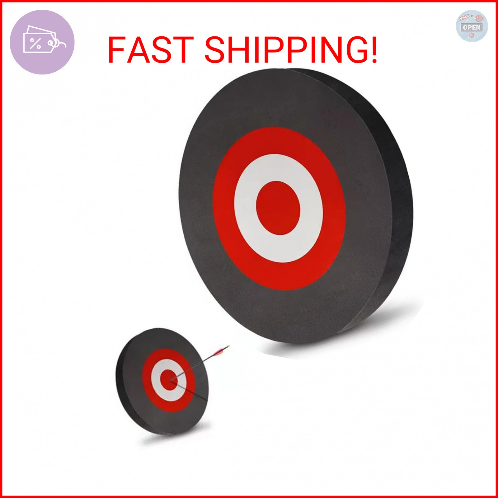 KURUGEILI 25 * 3cm EVA Foam Archery Target 9 inch Round Archery Moving Targets f
