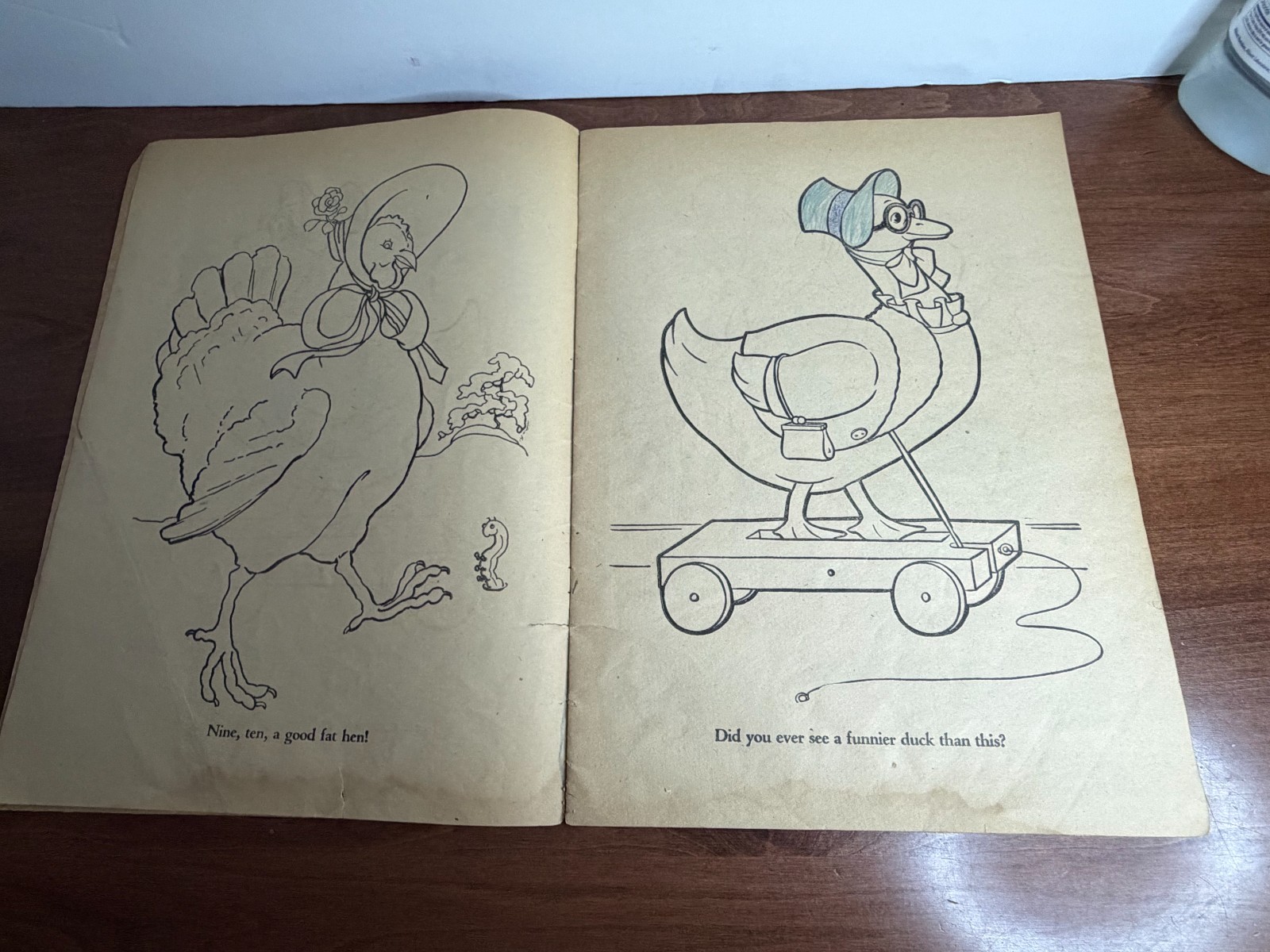 1960's Large Wise Owl Coloring book. (Q)