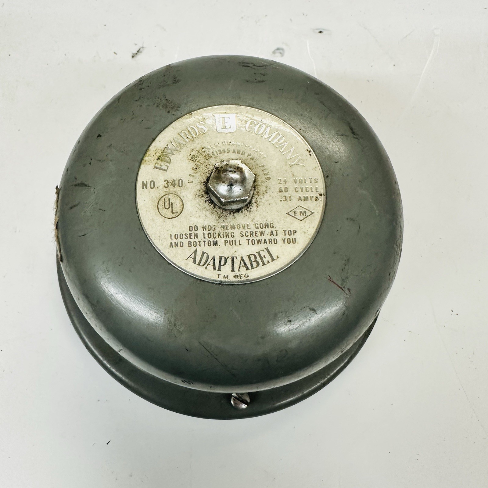 Vintage Edwards Company Adaptabel No.340 School Alarm Bell. Works.