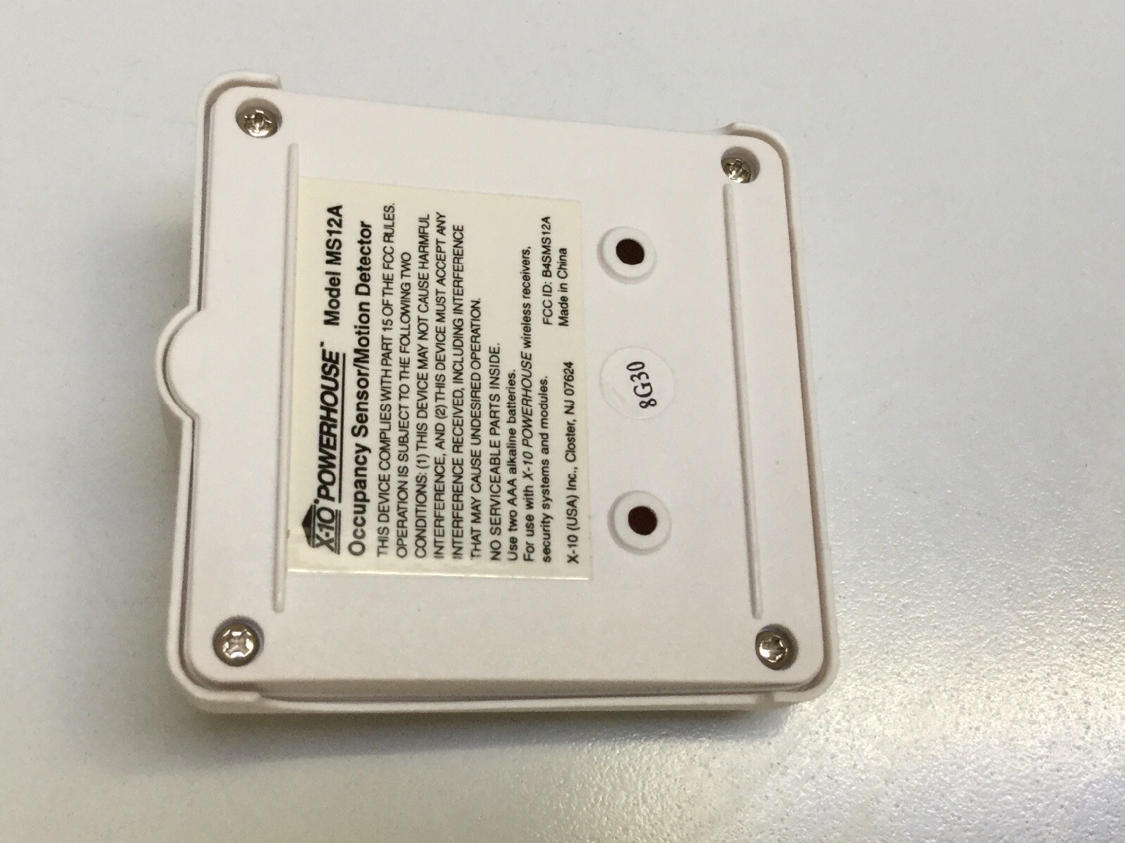 X10. Powerhouse. Activehome. MS12A. Occupancy Sensor/motion Detector