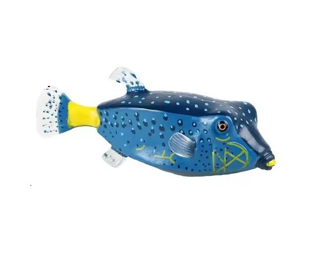 Blue Spotted Boxfish Marine Animal Figure Toy PVC Small Figurine Birthday Gifts