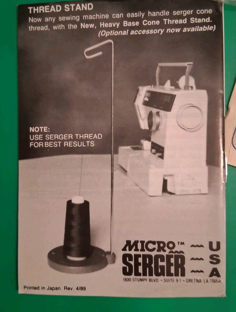 Micro Serger For Sewing Machines, Cutting Attachment + Sew + Overcast