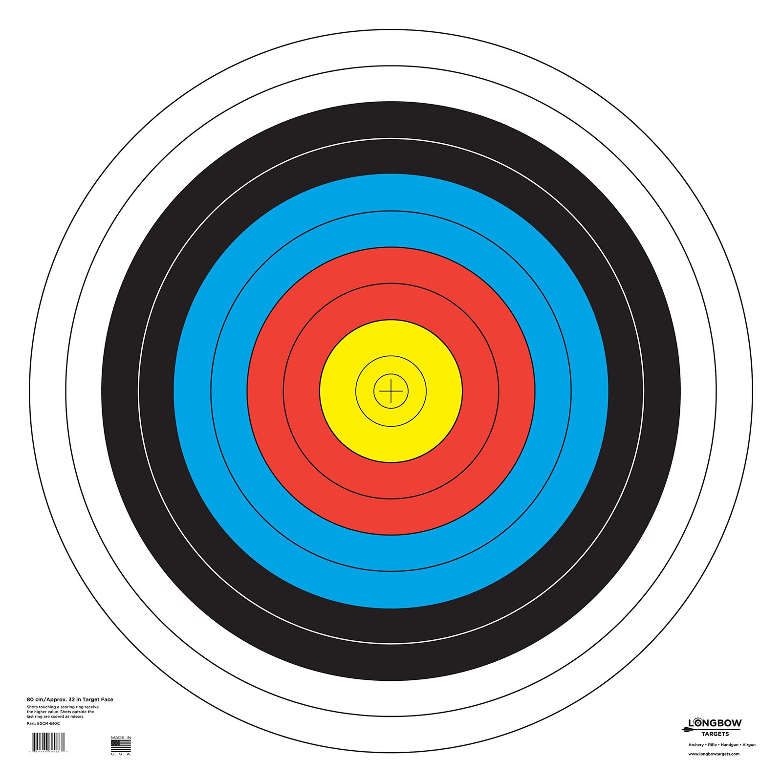 Archery 40cm & 80cm Targets by Paper, 15 pack (80cm) Folded