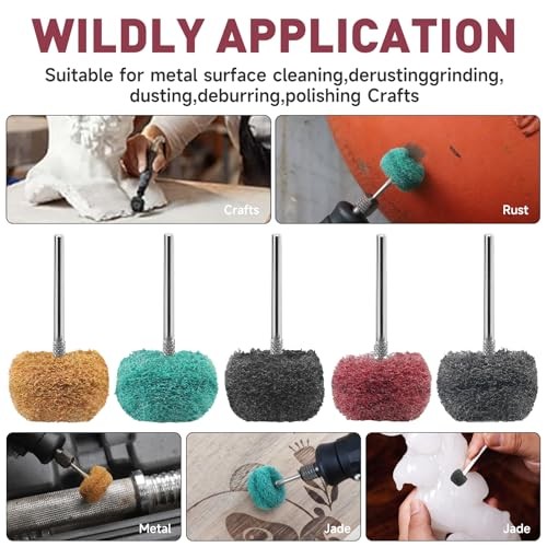 50 PCS Abrasive Buffing Wheels Set for Rotary Tool, 1 Inch