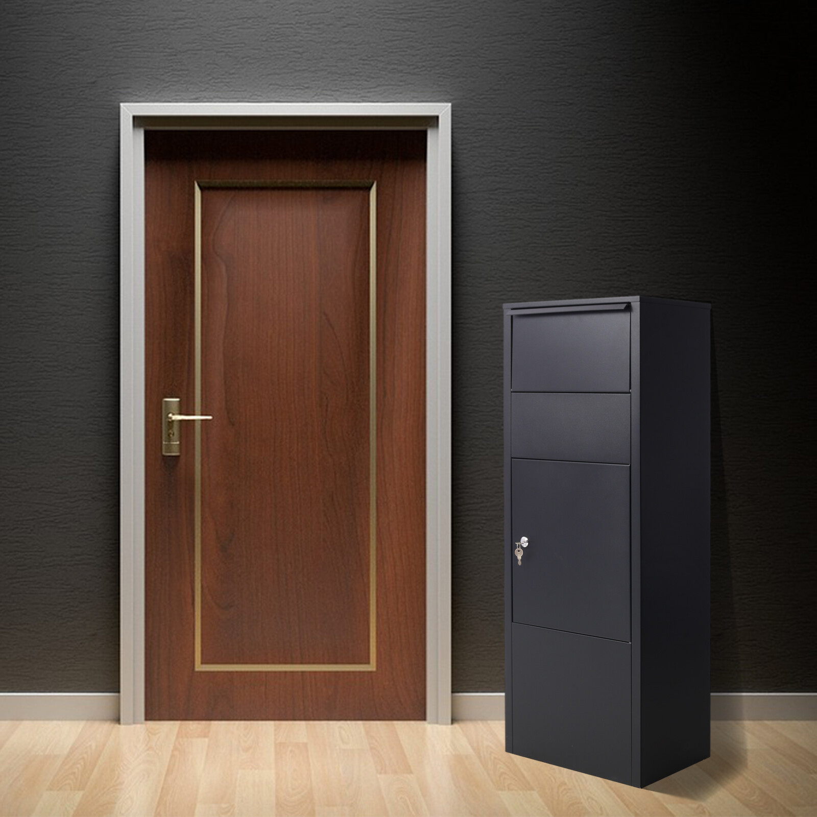 Parcel Delivery Drop Box for Porch Lockable Secure Storage Compartment Mailboxes