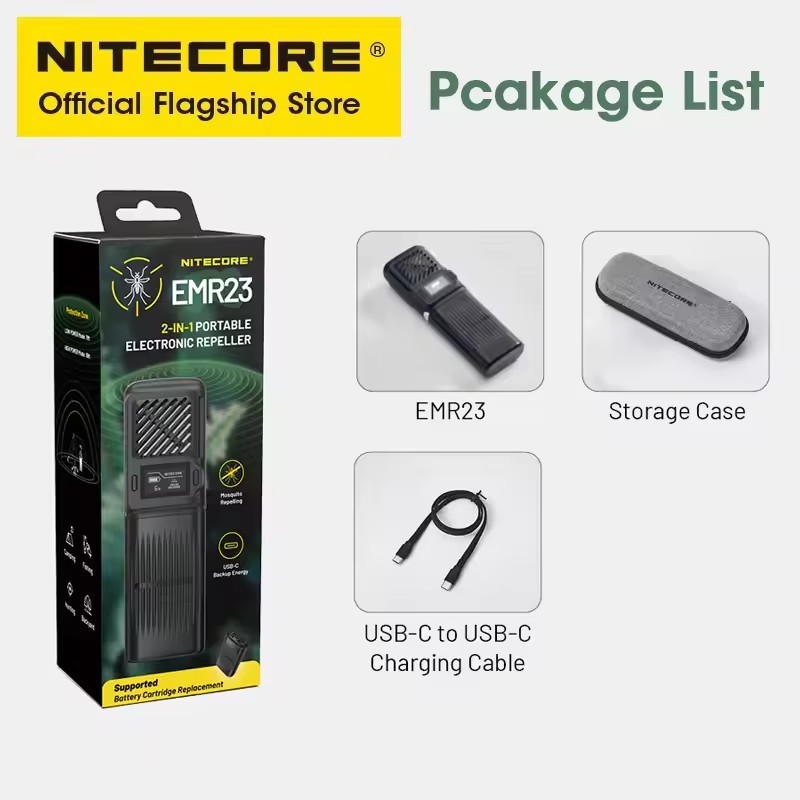 NITECORE EMR23 Portable Outdoor Multipurpose Repeller Ultrasonic Function USB