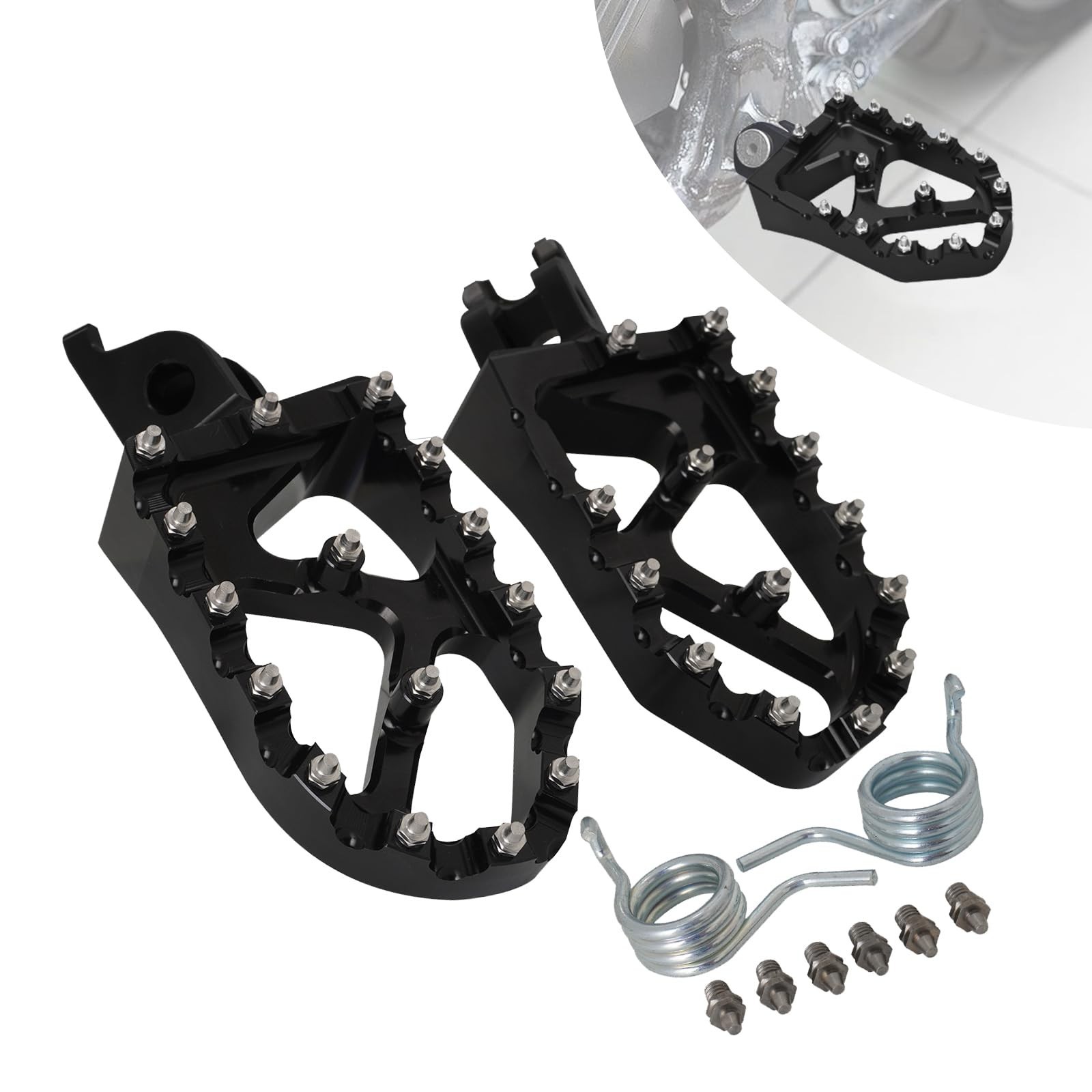 Foot Pegs for Dirt Bike,Lengthen 7075 Aluminium CNC Foot Pedals Rests for CRF...