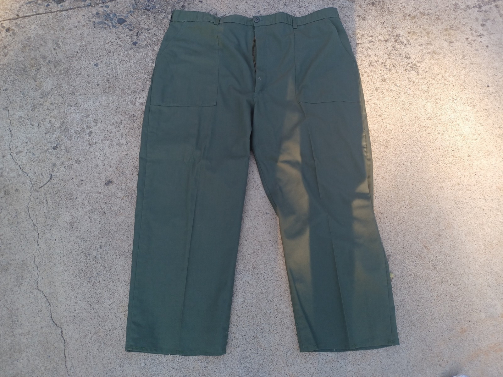 VTG US Army Military Utility Trousers Pants Mens 48 2x Olive Green 80s 90s