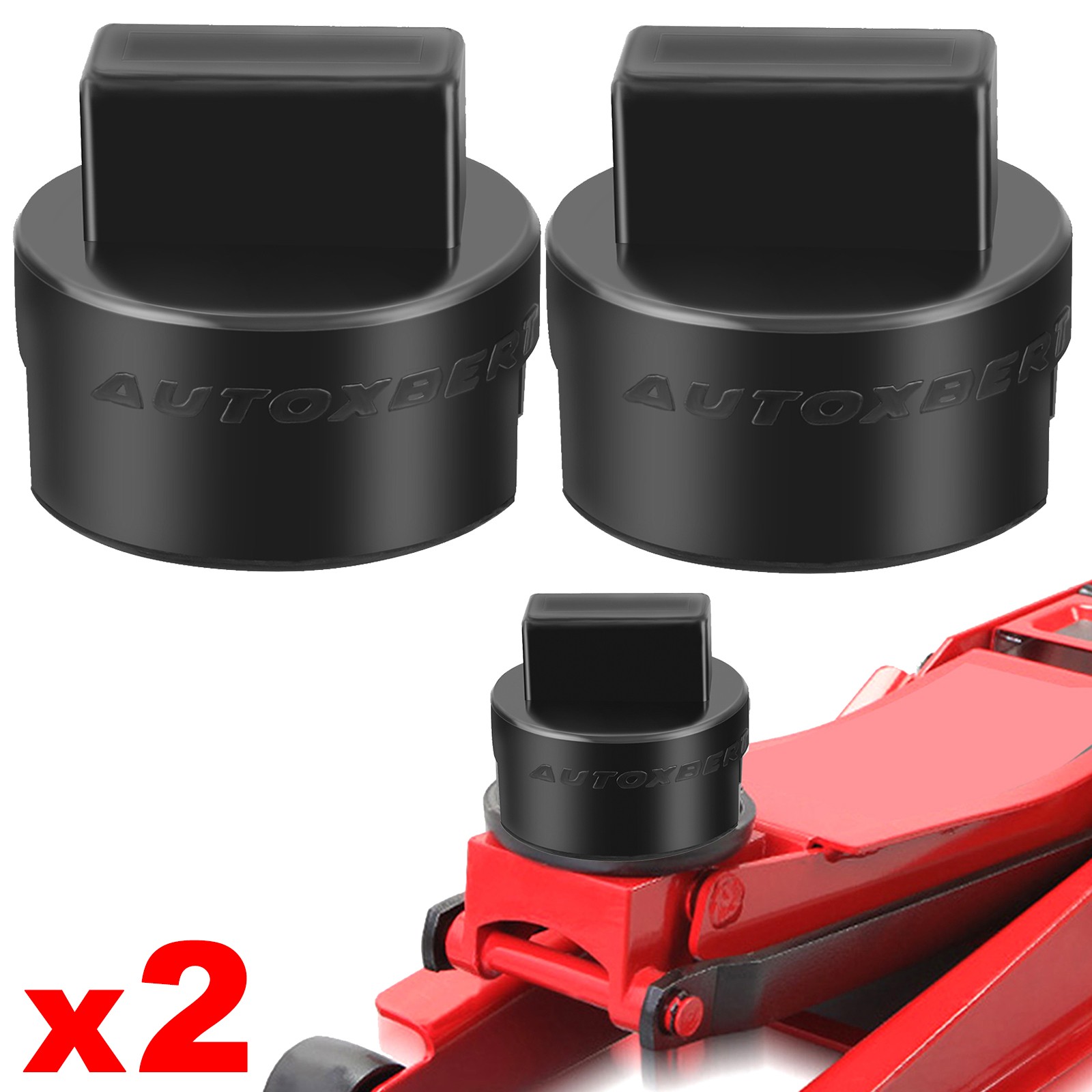 2PCS Rubber Floor Jacking Point Jack Pad Frame Stand Adapter For Mercedes Benz