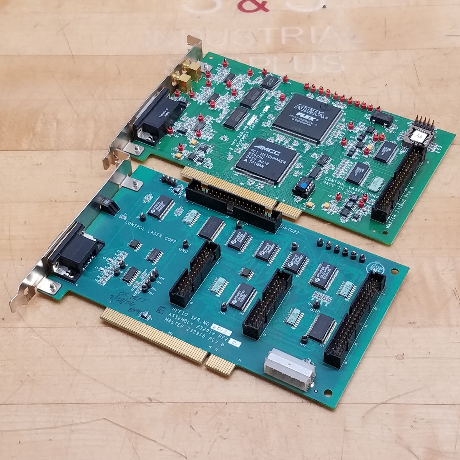 Control Laser Corporation 232918 And 232602 PCI Cards - USED