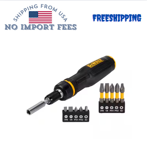 DEWALT Max Fit Telescoping Ratcheting Multi-Bit Combination Screwdriver Set 10pk
