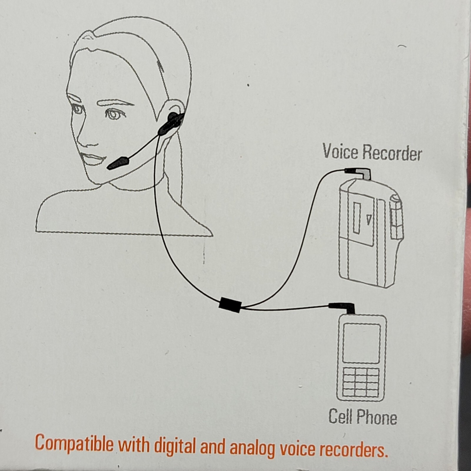 VEC CELLCORD CC-30 3.5MM CELLULAR HEADSET RECORD Portable recording ADAPTER