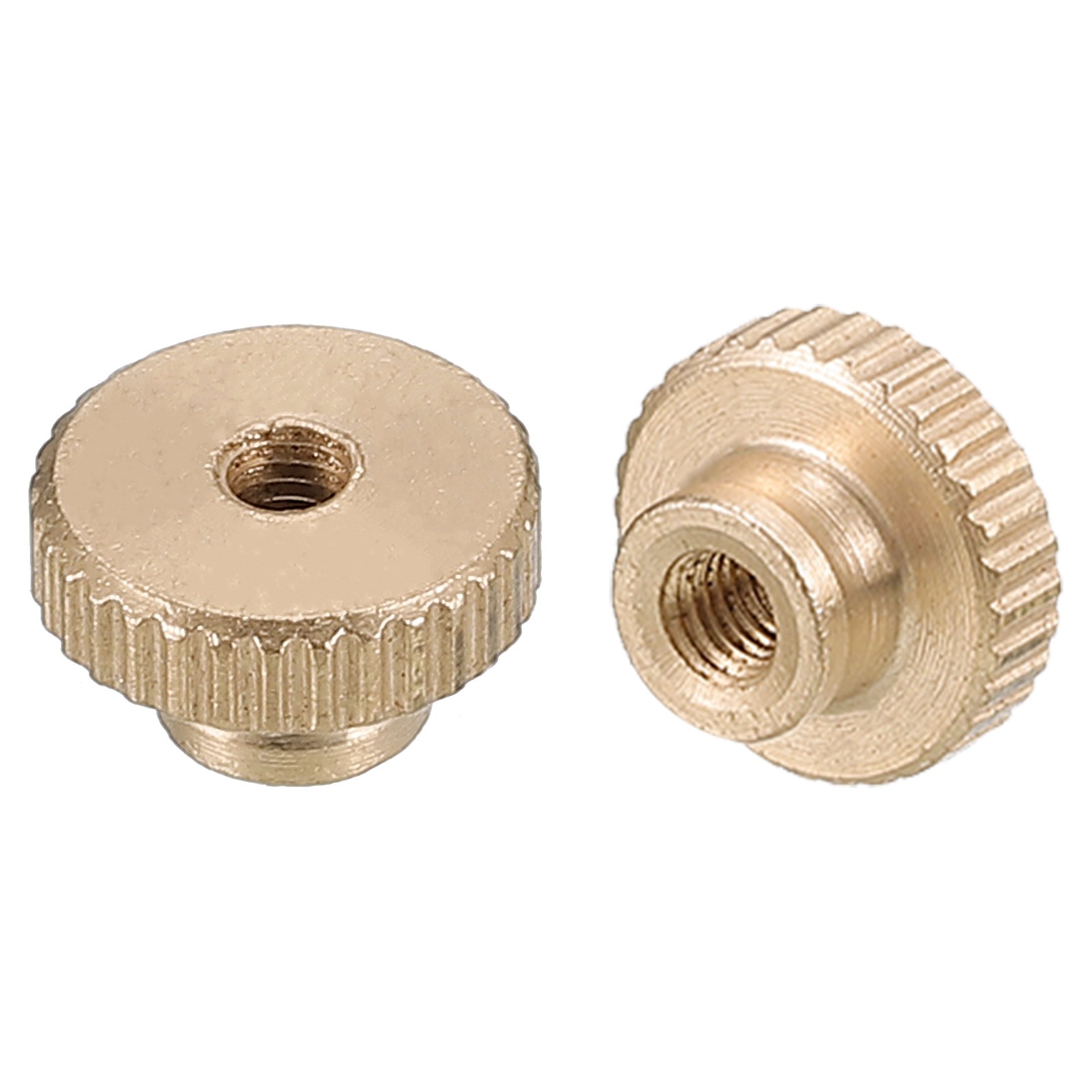Knurled Thumb Nuts, 2pcs M3 x D11mm x H6.5mm Brass High Head Adjusting Nuts