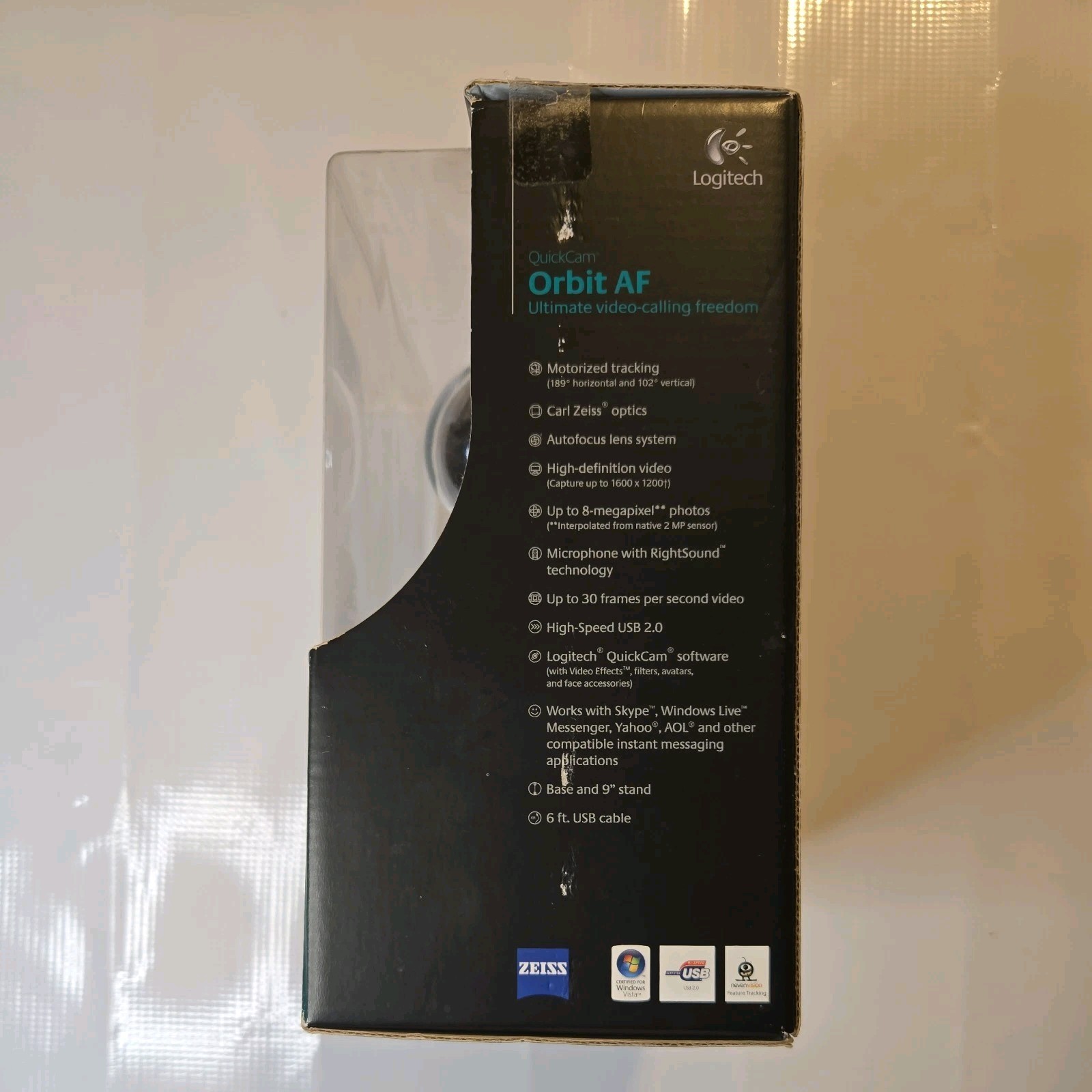 Logitech QuickCam Orbit AF Autofocus Motorized Tracking Carl Zeiss Webcam