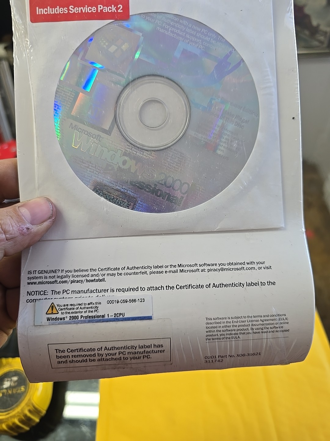 MICROSOFT WINDOWS 2000 PROFESSIONAL FULL OPERATING SYSTEM MS WIN PRO=NEW SEALED=