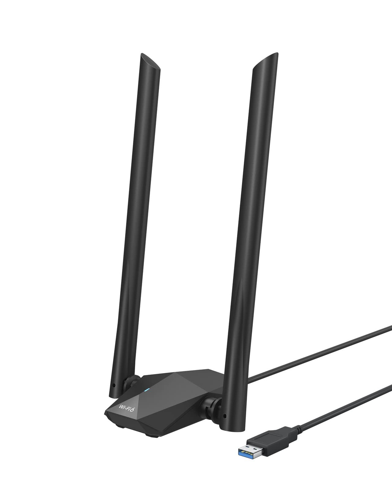 BrosTrend USB WiFi 6 Adapter AX1800 Long Range 3.9 × 3.4 × 8.1 Inches, black