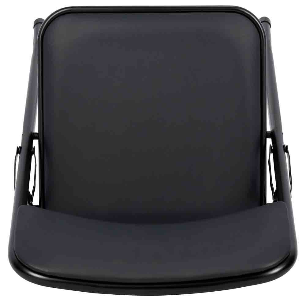 Vinyl Cushion Folding Metal Chair with Steel Frame by Chivari