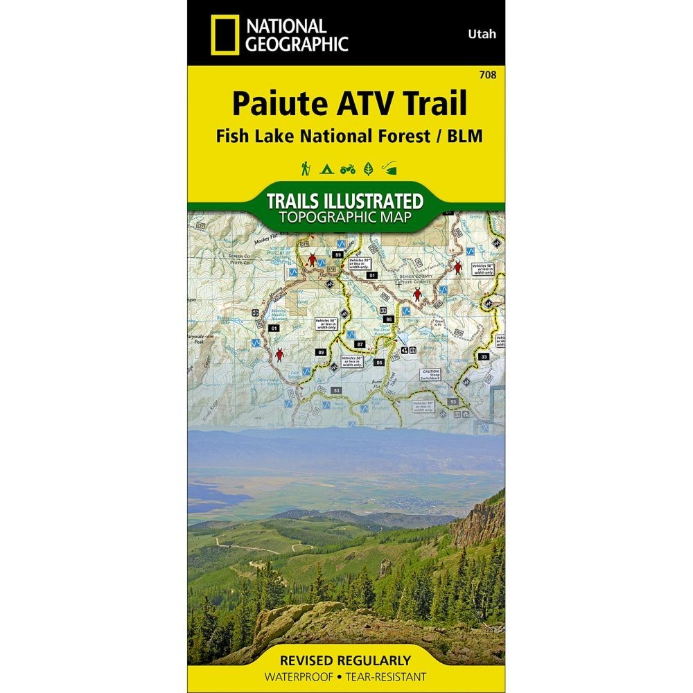 National Geographic Paiute ATV Trail Trails Illustrated Topo Map #708