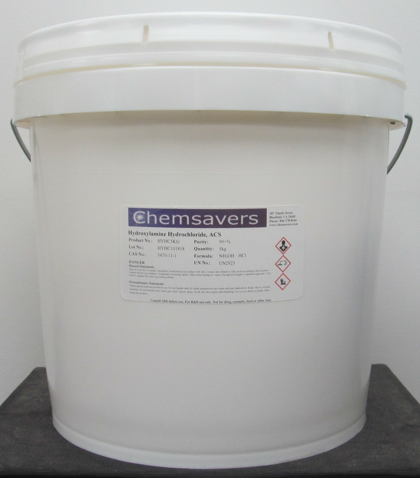 Hydroxylamine Hydrochloride, ACS, 99+%, 5kg