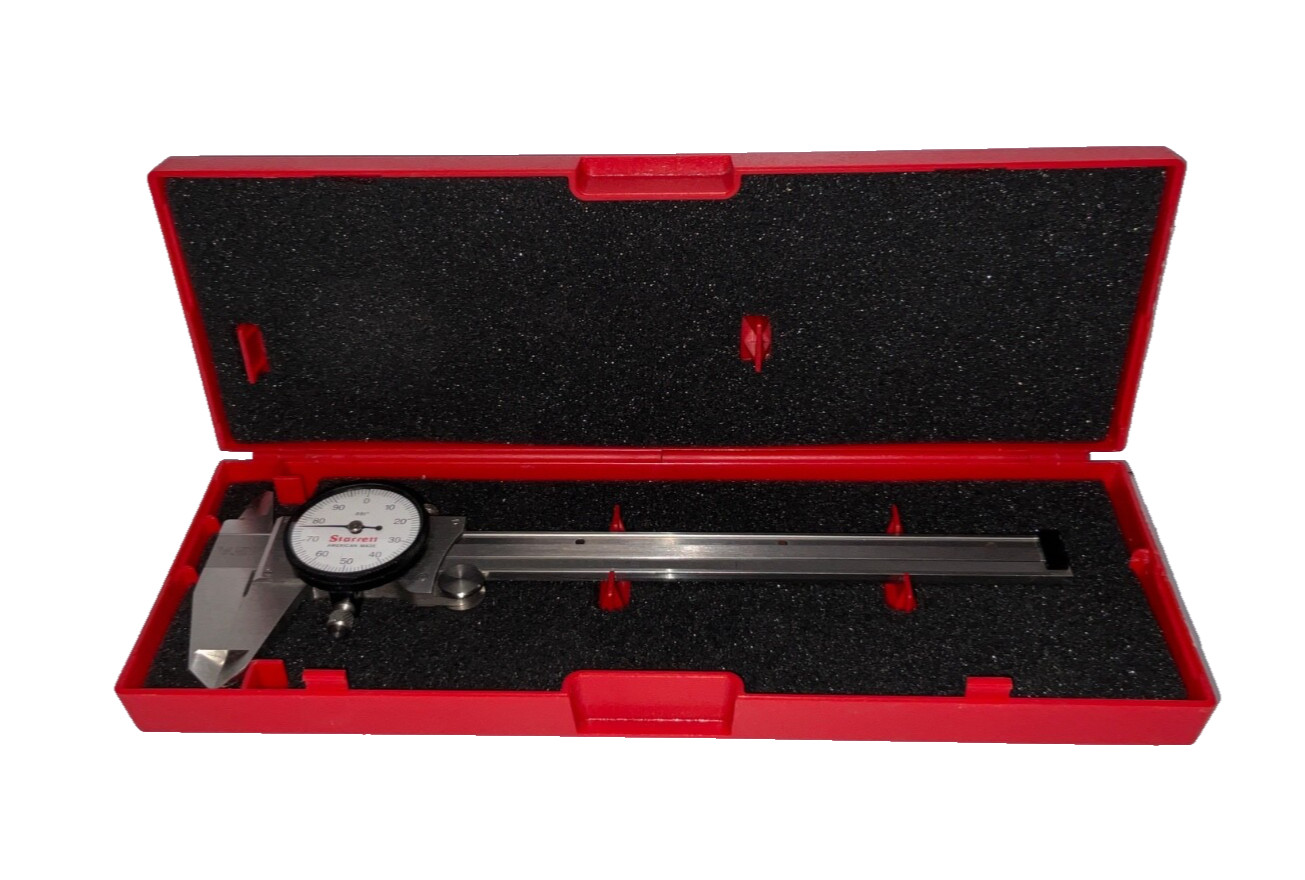 L.S. Starrett DIAL CALIPER, 120A-6 0-6in 0.001in  PN 57163 NSN 5210-01-457-3179