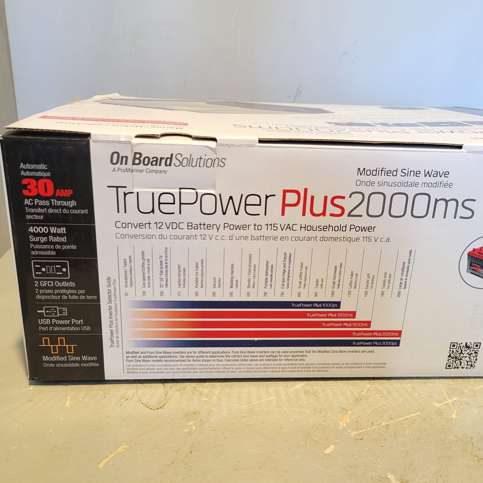 ProMariner TruePower Plus 2000ms Sine Wave Inverter, 30A, 06200