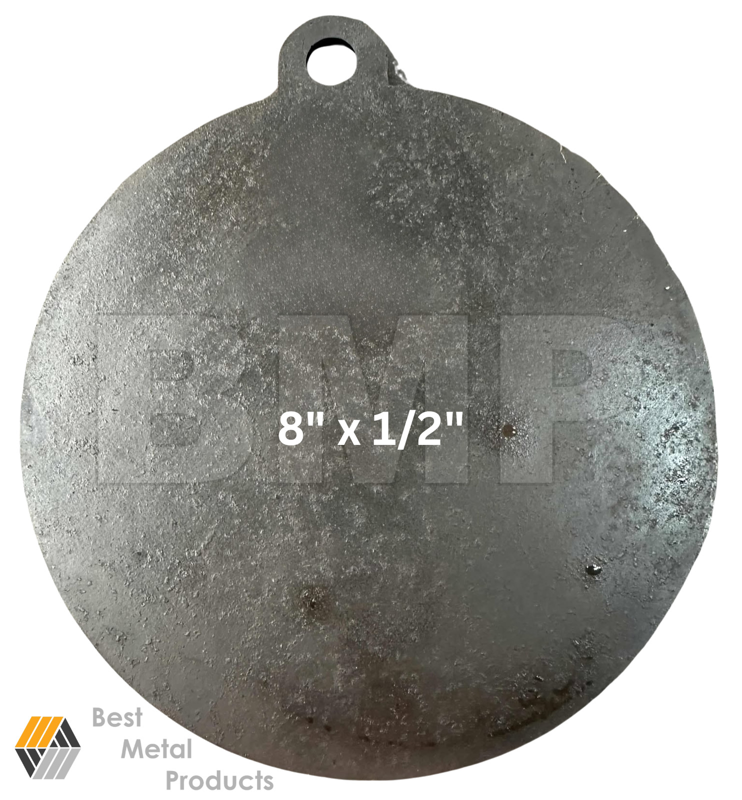 (1) AR500 Steel Gong Shooting Target 1/2" - 8" Round - 1-Hole 0200142