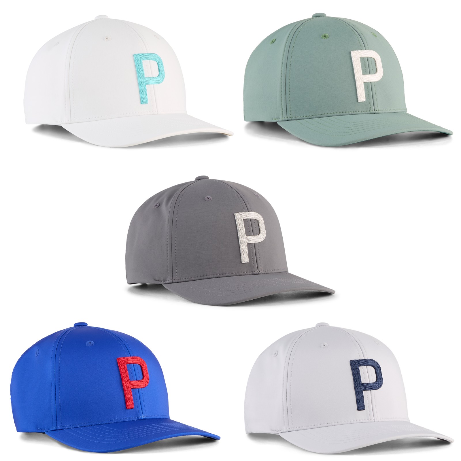 Puma Mens Heritage P Golf Cap Snapback Golf Hat - 026133 - New