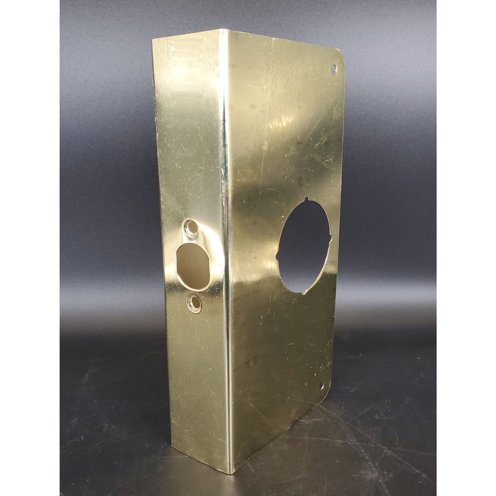 Polished Brass Door Reinforcement Plate Lock Guard Security 9in