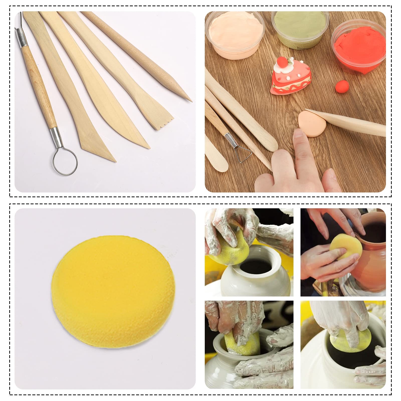 RUBFAC Polymer Clay Tools, Tools Kit, 24pcs Sculpting Set...