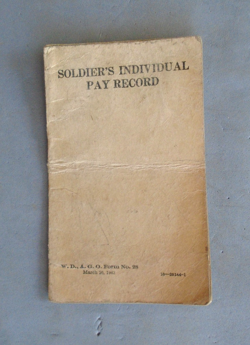 WWII soldier's individual pay record