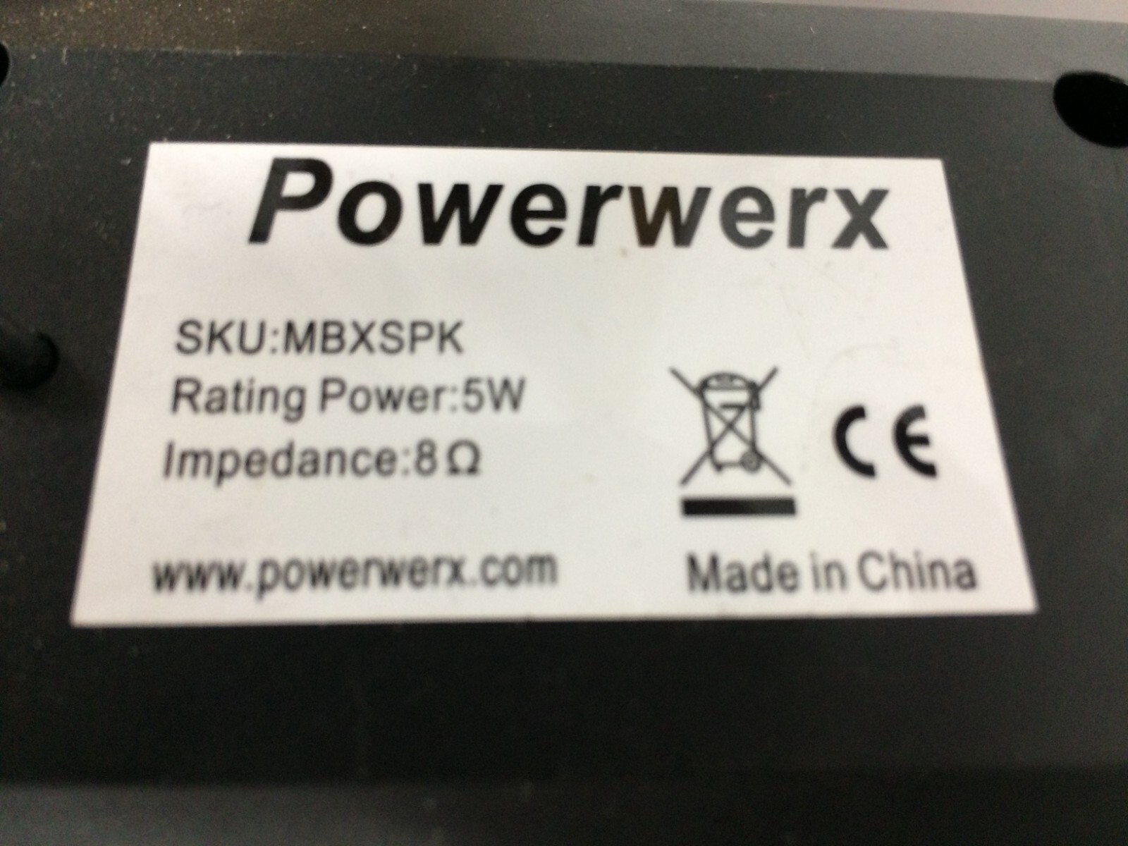 POWERWERX MBXSPK, 5 W External Speaker w Mount
