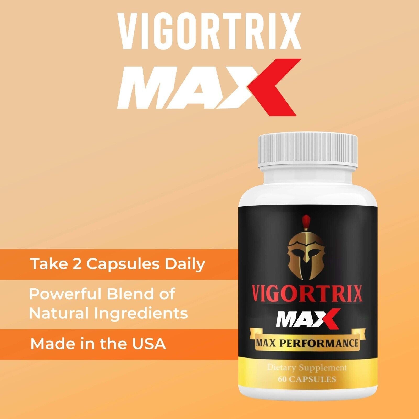(5 Pack) Vigortrix Supplement Vigortrix Max Performance Pills (300 Capsules)