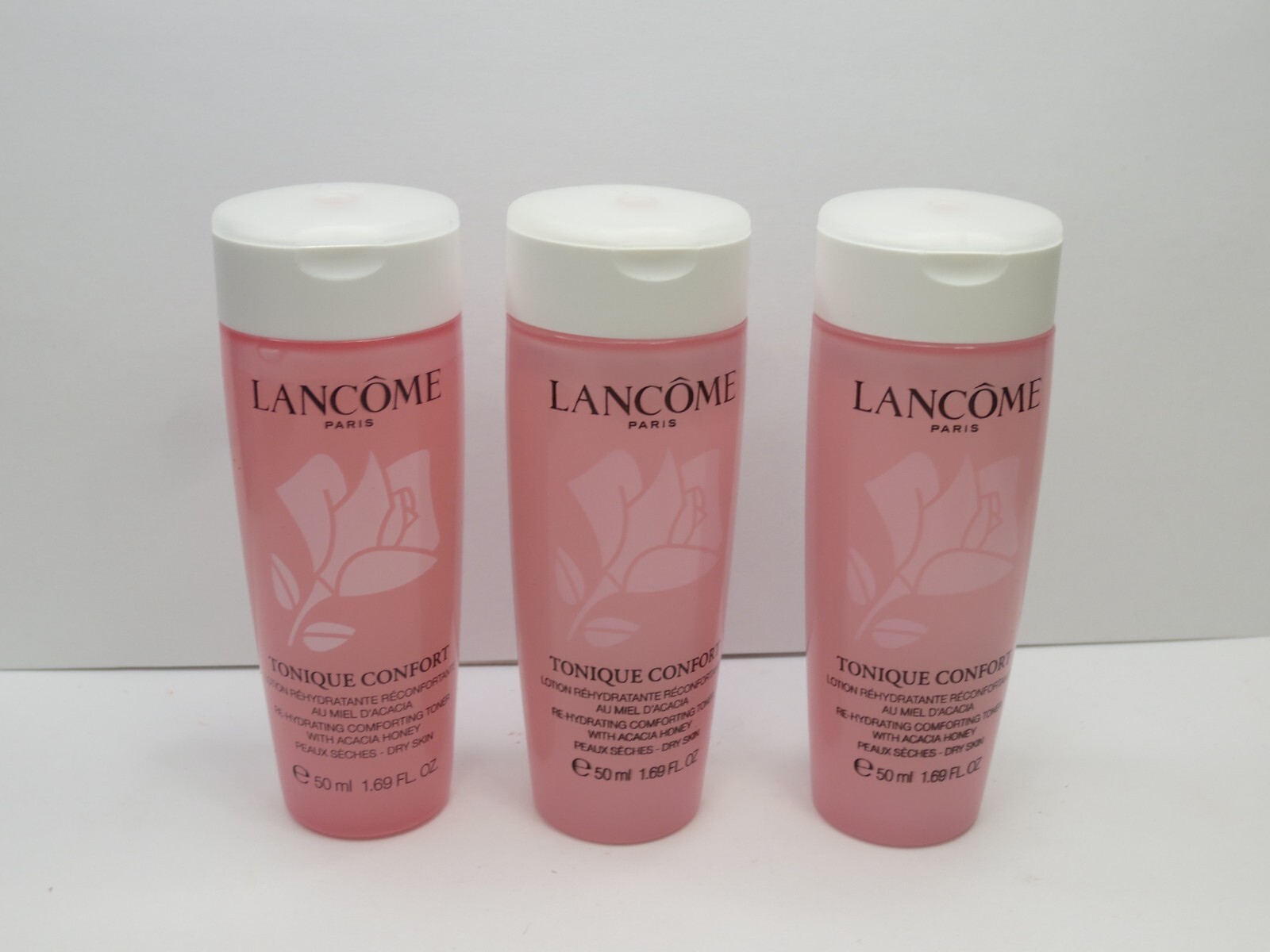 LANCOME TONIQUE CONFORT RE-HYDRATING COMFORTING TONER 1.69 OZ (LOT OF 3)
