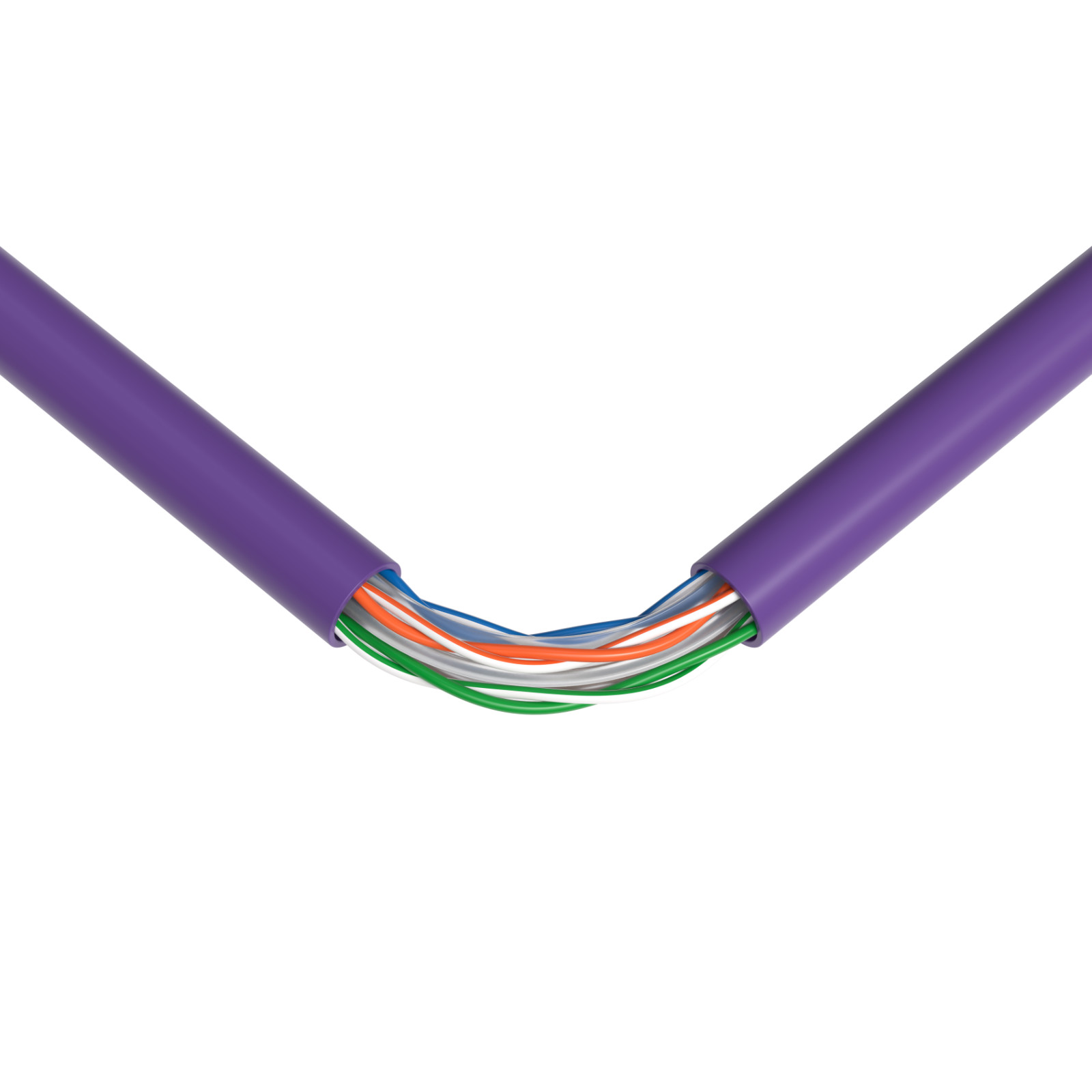 500ft CAT6 CMR Riser Ethernet Cable 23AWG UTP Solid Bare Copper Wire Purple