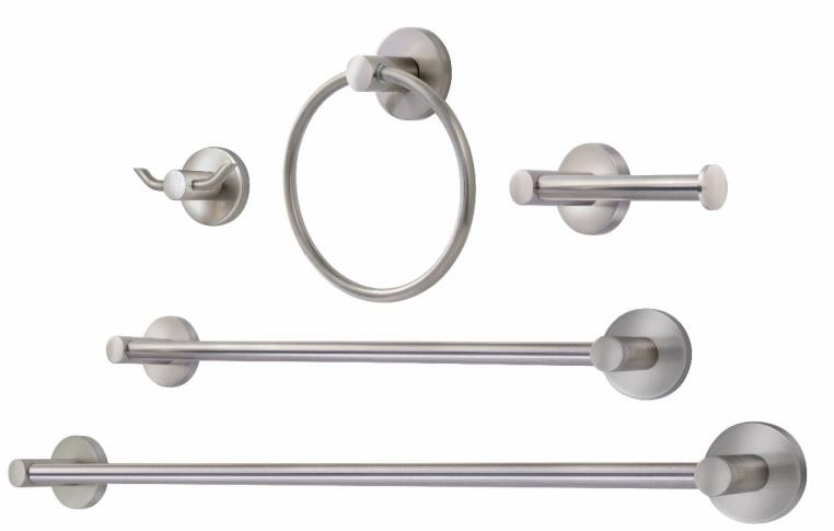 Sheffield Home 5 Piece Bathroom Accessory Set in Brushed Nickel Finish