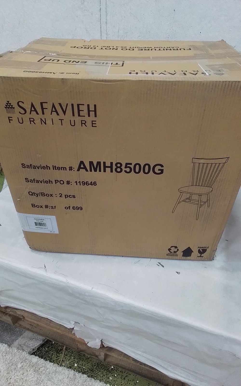 Safavieh PARKER SPINDEL SIDE CHAIR, Reduced Price 2172773801 AMH8500G