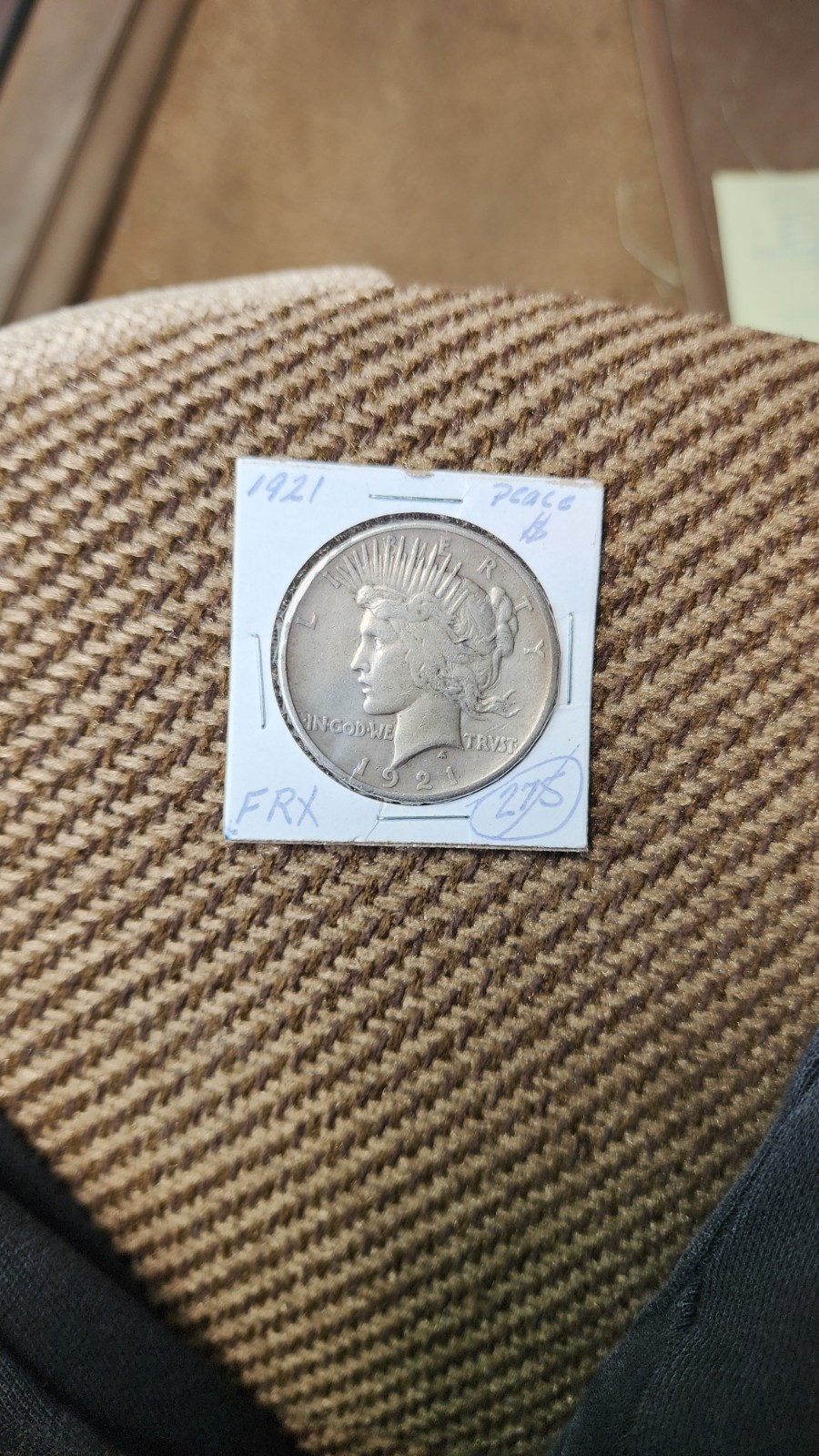 1921 LIBERTY HEAD SILVER PEACE DOLLAR - UNCERTIFIED - KEY DATE