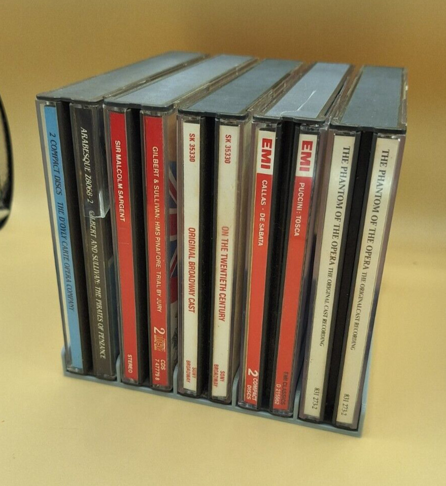 PS1 / CD Multi Disc Case Organizer Tray, 5 or 10 Slots, 3D Printed