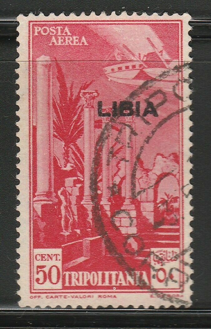 Libya Aerea Sass. 28 Colonie Italiane 1937 50c A16P47F438