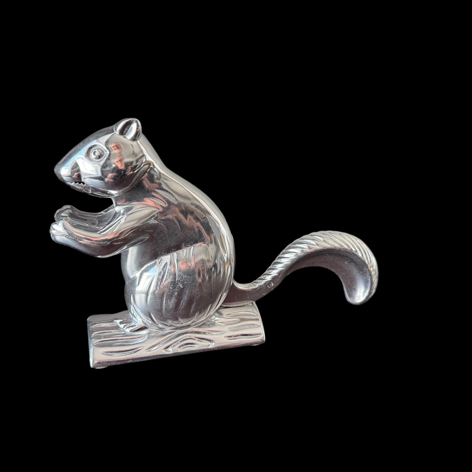 1970's Pressed Aluminum Squirrel Nutcracker 5 1/2" x 8 1/2"