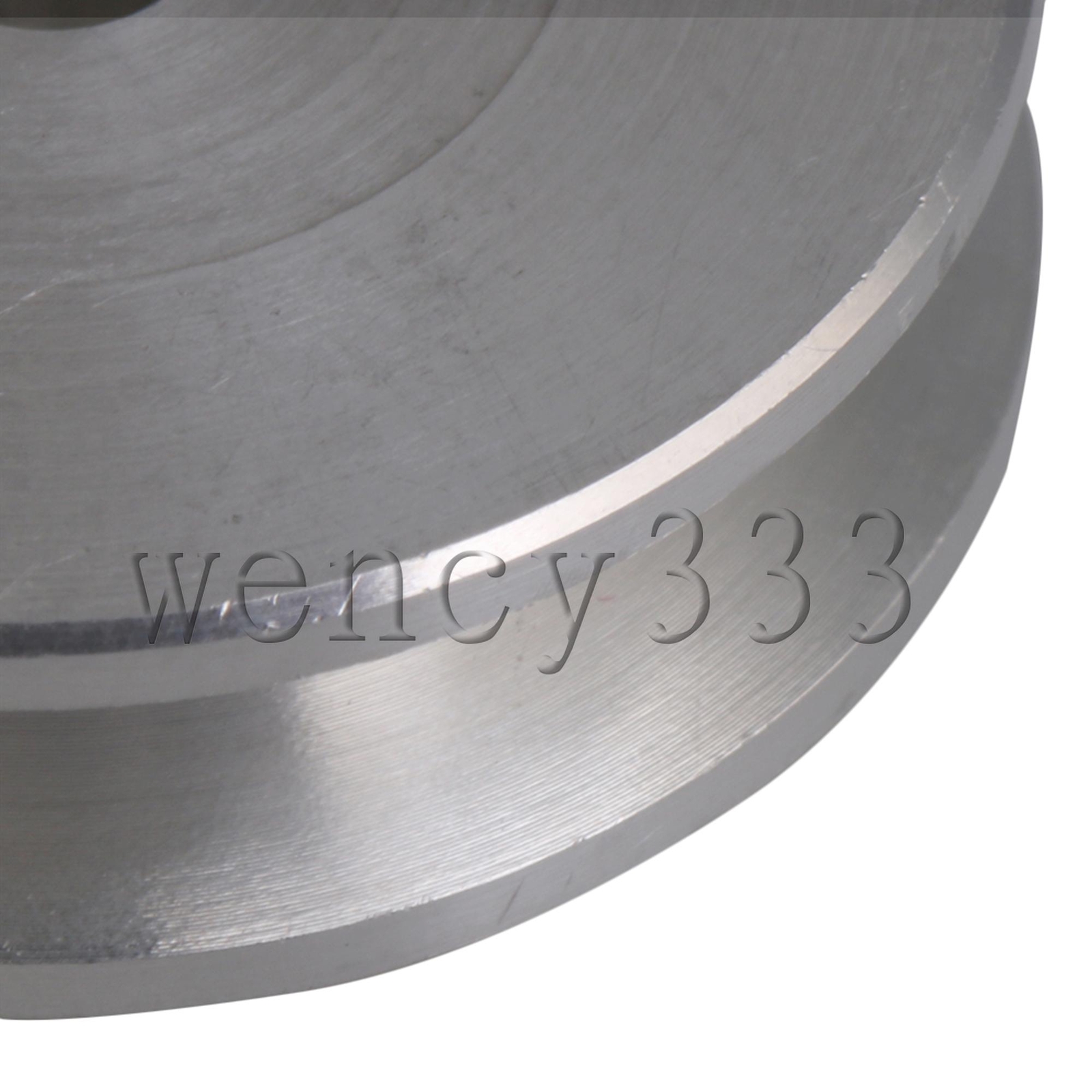 Silver Round Aluminum Alloy Single Groove Fixed Bore Pulley Diameter 31mm