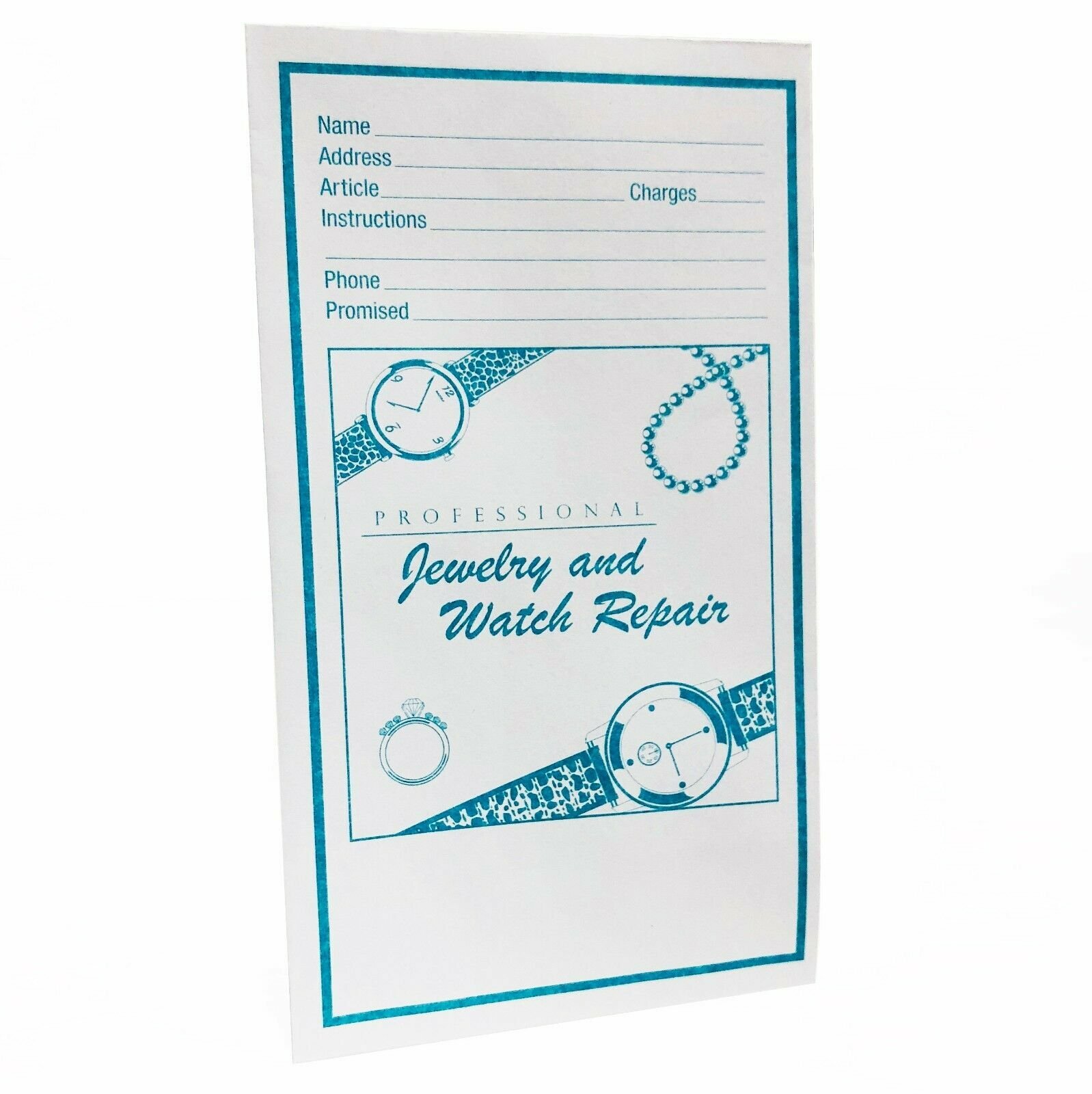 Jewelry and Watch Repair Envelopes 5-5/8" x 3-1/8" - Teal - Box of 500 - NEW