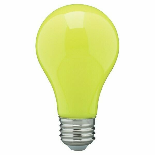 CERAMIC YELLOW LED Bulb A19 Medium E26 8W 60 Watt Equivalent Damp Location Rated