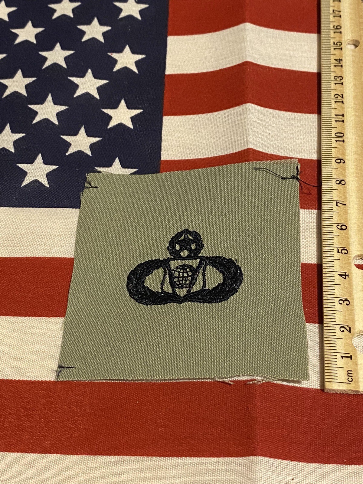 ✅ MILITARY PATCH US AIR FORCE CLOTH SEW ON ABU GRAY MASTER COMMAND & CONTROL